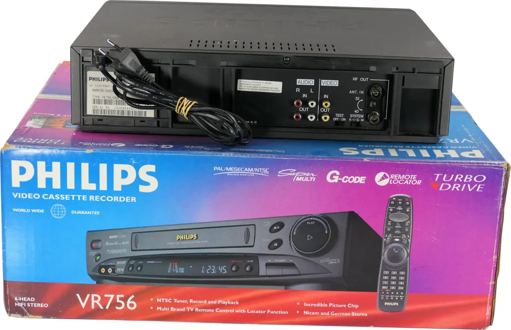 Plus de limites avec le Magnétoscope Philips VR756 Multi-format VHS