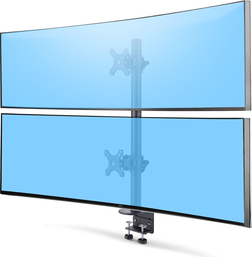 StarTech.com Dual Monitorhalterung 49 Zoll, für 2 Vertikal Gestapelte Monitore, Widescreen 16:9-Ultrawide 32:9, Tragkraft 2x 16 kg, VESA-Schnellbe...