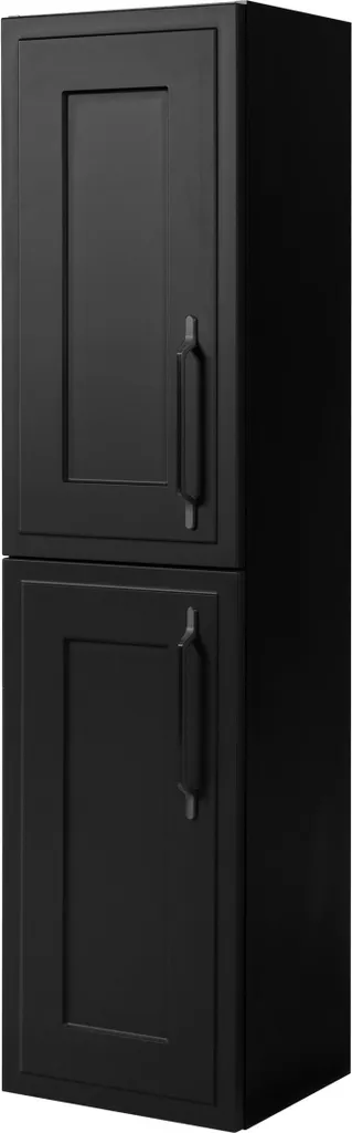 Armoire de salle de bains compacte noire : solution rangement gain place