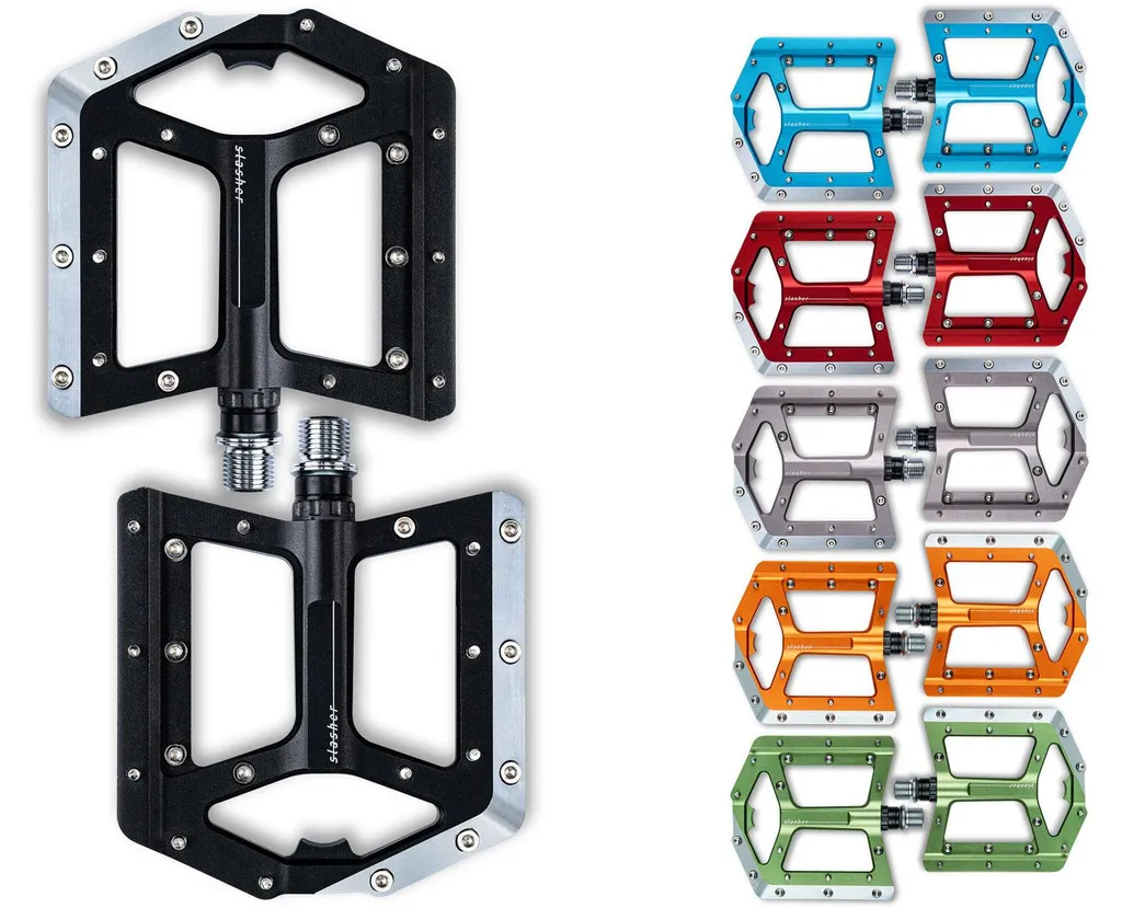 Pédales plates Cube Slasher - Modèle Enduro DH en Aluminium CNC Noir