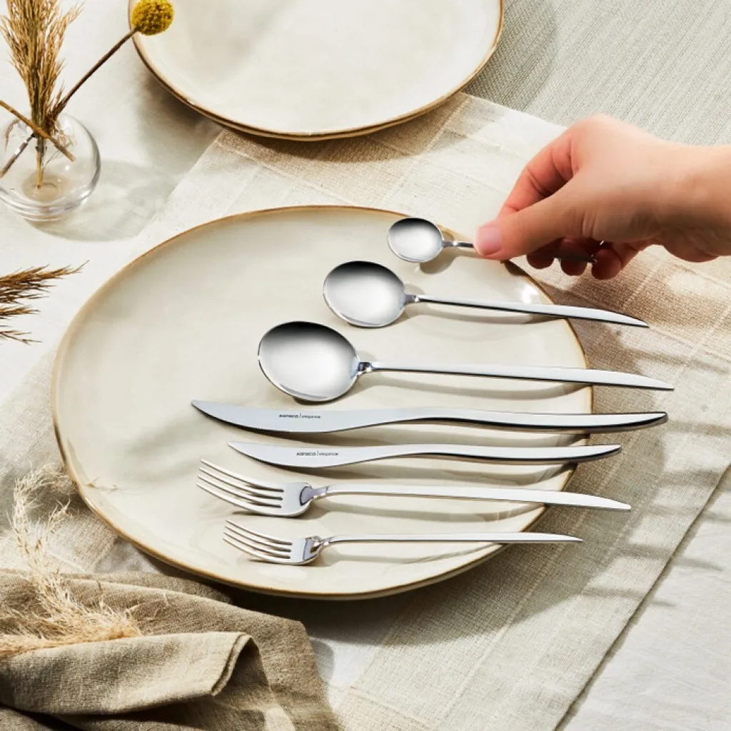 Karaca Amour Set de couverts 84 pièces Elegance avec coffret pour 12 - 8