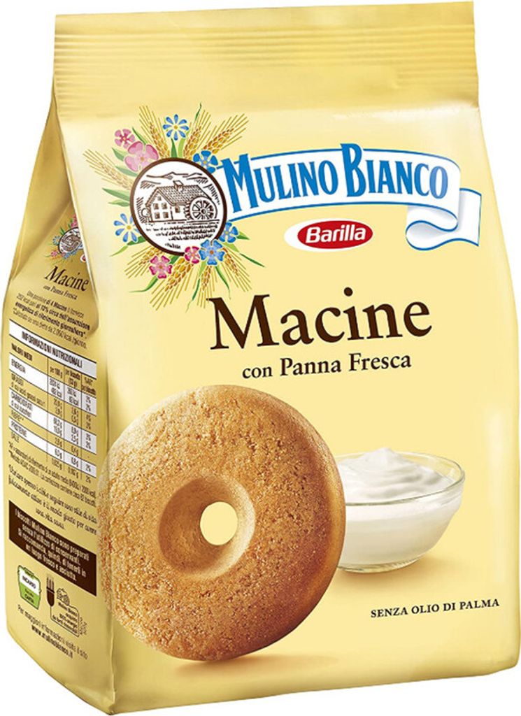 Mulino Bianco Macine, Plätzchen, Creme, 800 g, 482 kcal, Produktbild 