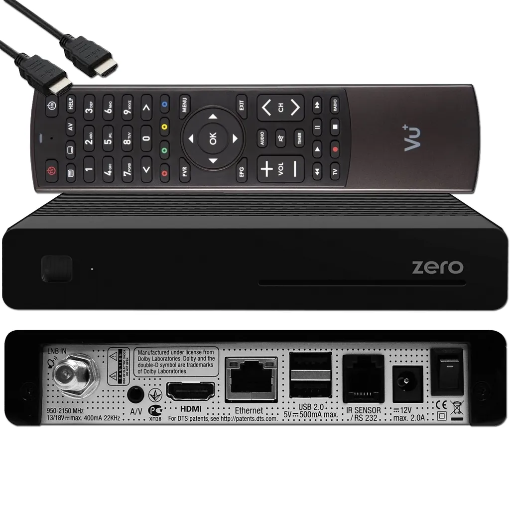 Vu+ ZERO Satellite Full HD Nero Decoder Linux Enigma2 Originale - 22