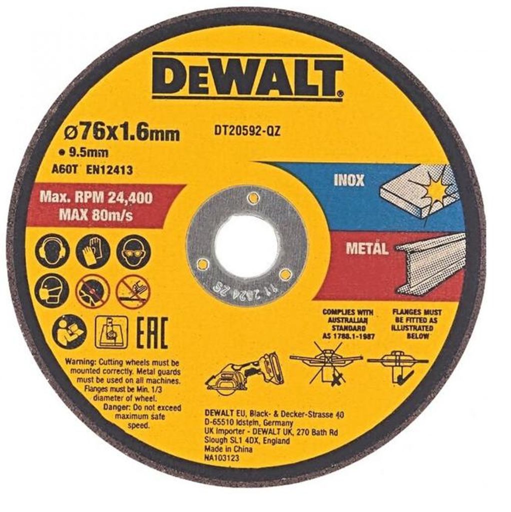 DeWALT DT20592-QZ Accessori per smerigliatrici angolari Immagine del prodotto 
