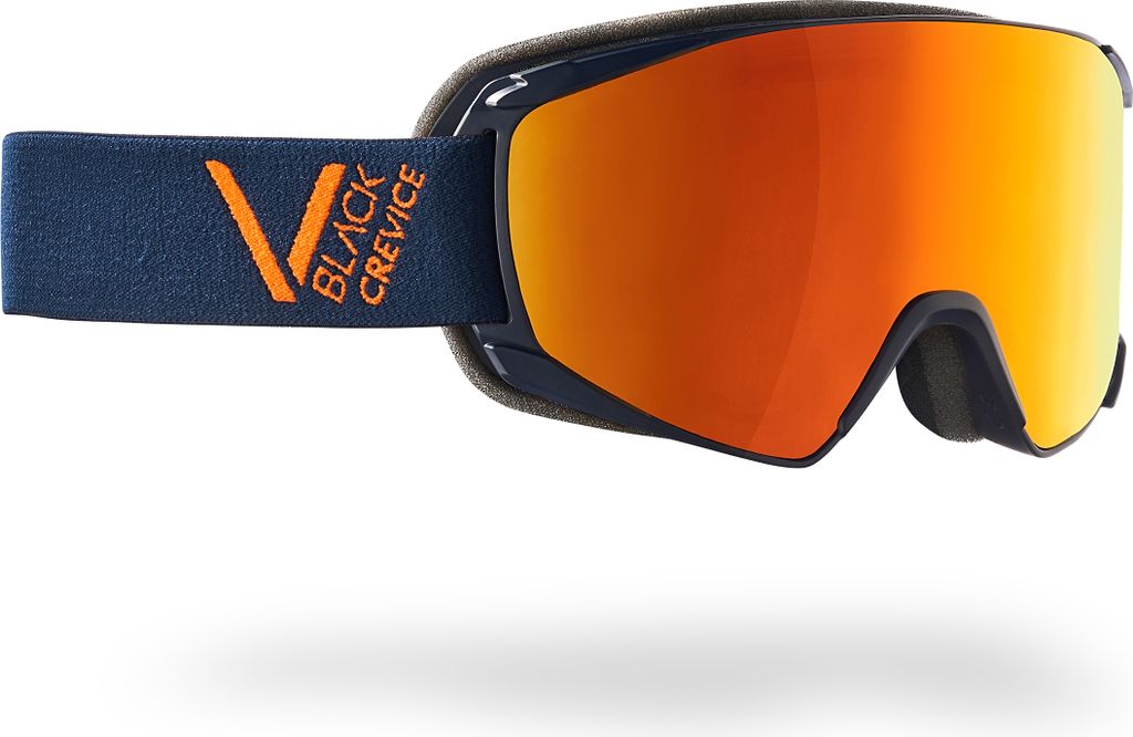 BLACK CREVICE - Damen/Herren Skibrille - Modell: SCHLADMING | Farbe: Navy/Orange / Scheibe: Orange | Größe: M