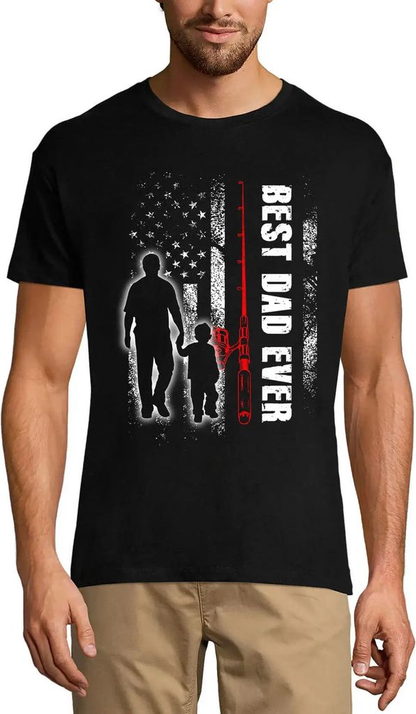 Herren Grafik T-Shirt Bester Vater aller Zeiten - Amerikanische Flagge - Vater und Sohn – Best Dad Ever - American Flag - Daddy And Son