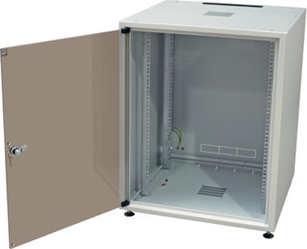 EFB Netzwerkschrank OFFICE 18HE, 600x600 mm, RAL7035 (Speditionsversand)