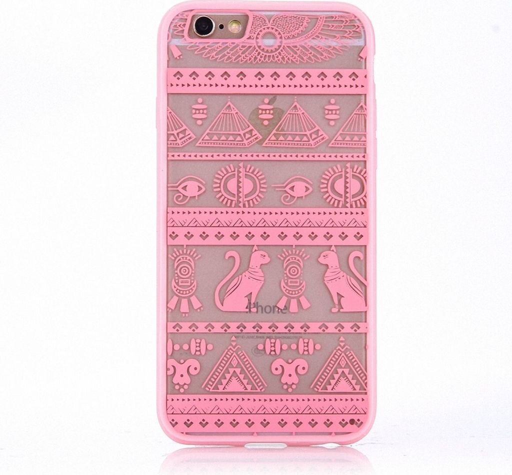 Handy Hülle Mandala für Huawei P9 Lite Design Case Schutzhülle Motiv Ägyptische Zeichen Cover Tasche Bumper Rosa