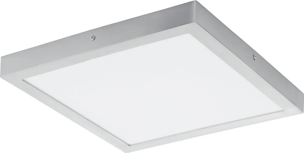 Plafoniera Moderna Eglo Fueva 1 Argento 4000K 40x40cm - LED Design
