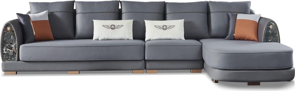 Design Ecksofa Couch Polster Leder Eck Garnitur Sofa Sitz Ecke Wohnlandschaft