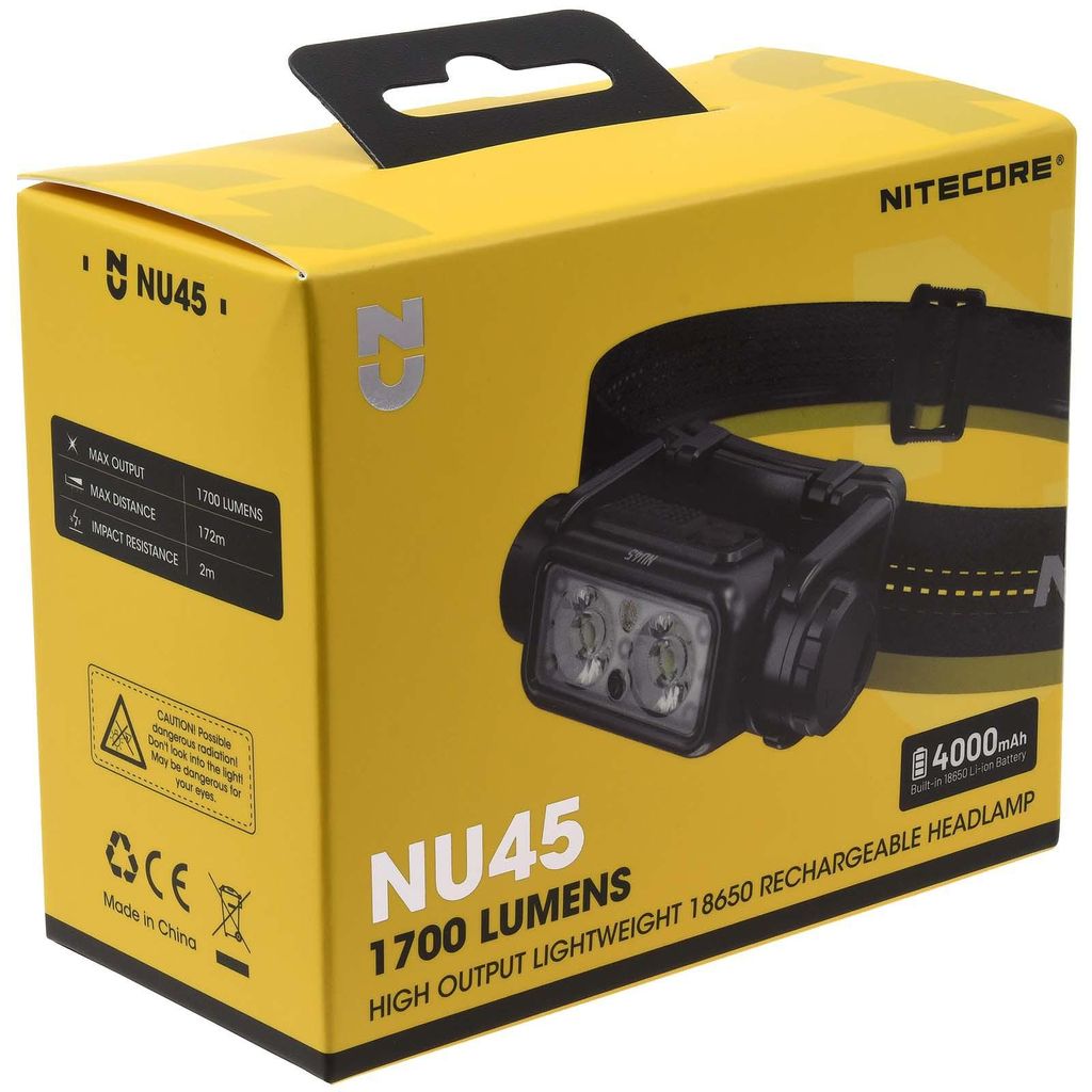 Nitecore NU45 1700 Lumen aufladbar - Kopflampe mit 3 Produktbild 