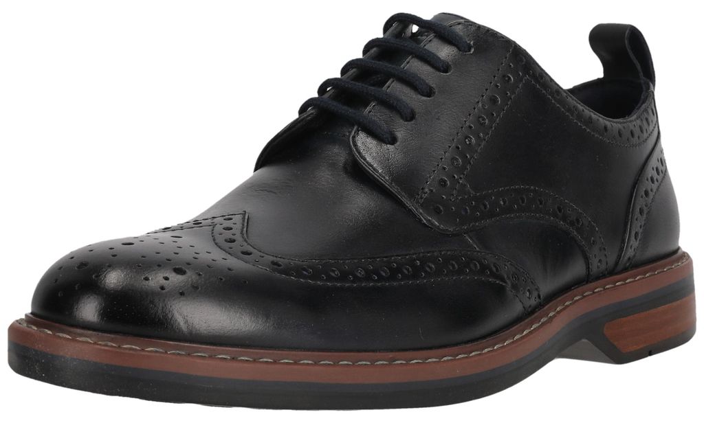 CLARKS Business-Schuh Aldwin Limit im handgefertigten Brogue-Design 2248 Navy Leather 40