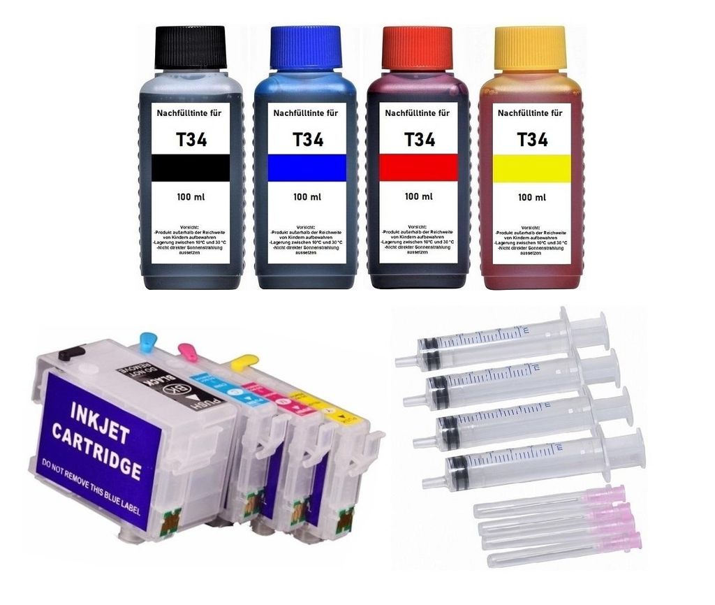 Wiederbefüllbare Patronen kompatibel mit Epson T3471 T3742 Produktbild 