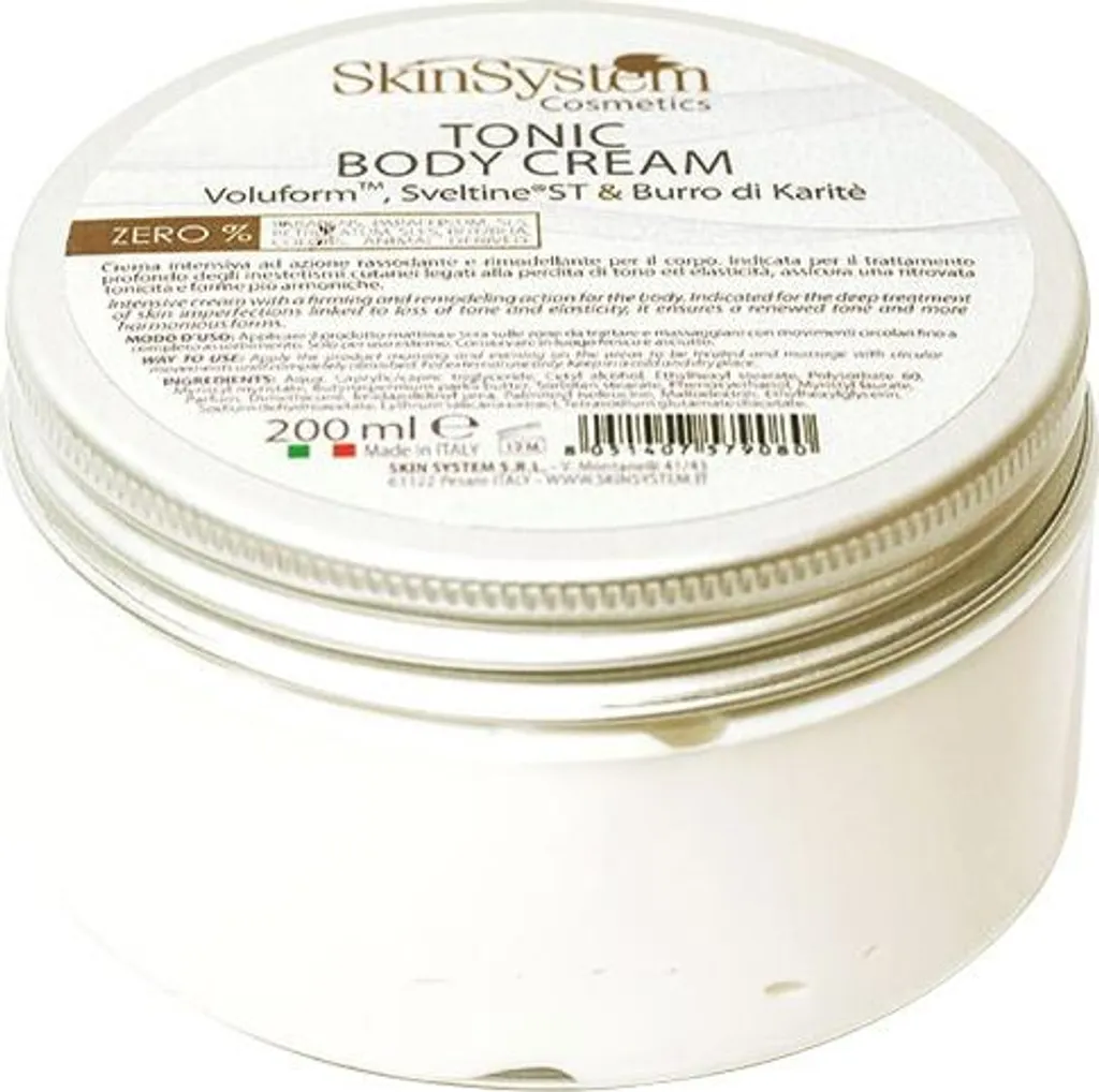SkinSystem Crema Corpo Tonificante 200ml - Trattamento Urto Rimodellante