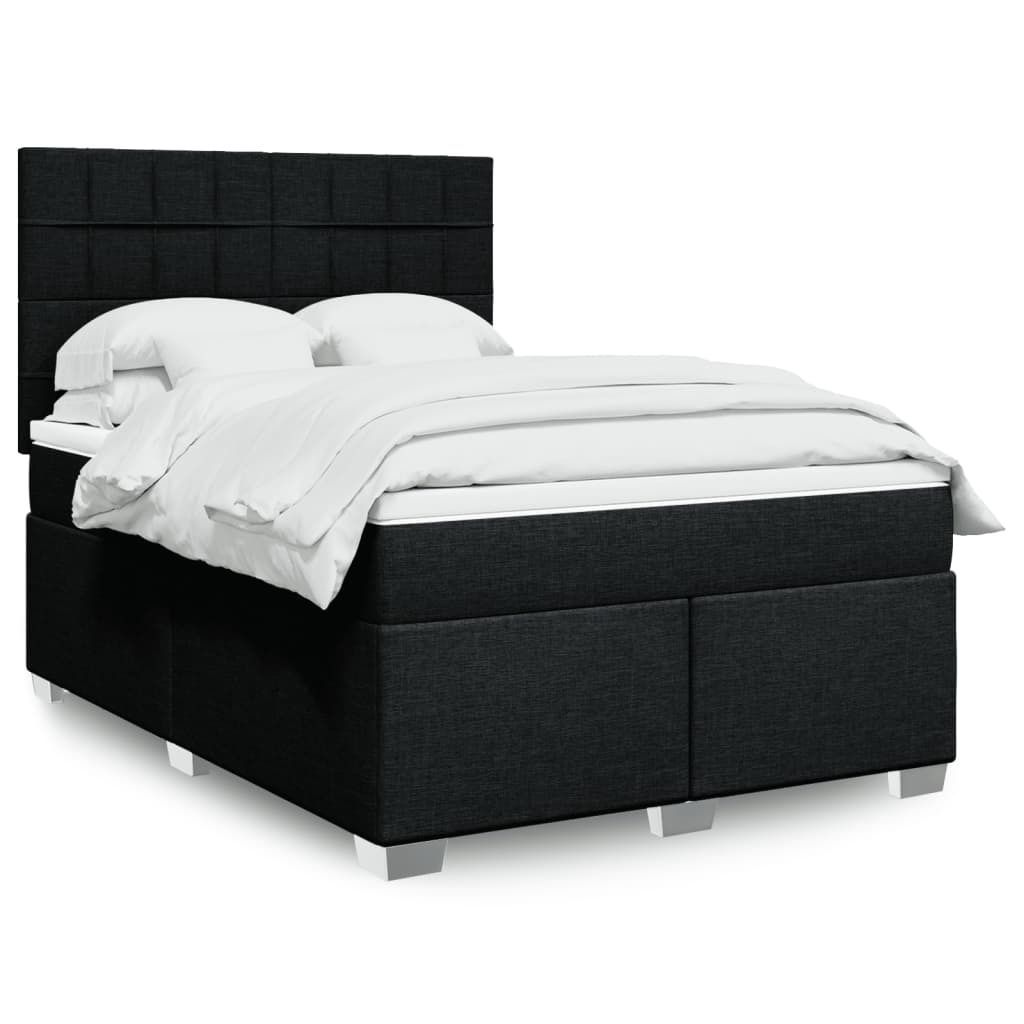 “2026 Moderne“Doppelbett/Jugendbett, Boxspringbett mit Matratze Schwarz 140x190cm Stoff - Klassische Betten,Bettrahmen Designermöbel 7124454