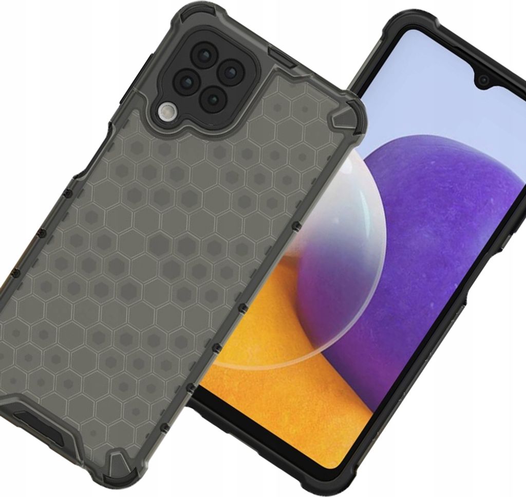 Honeycomb Armored Case mit Gelrahmen Samsung Galaxy A22 4G Schwarz