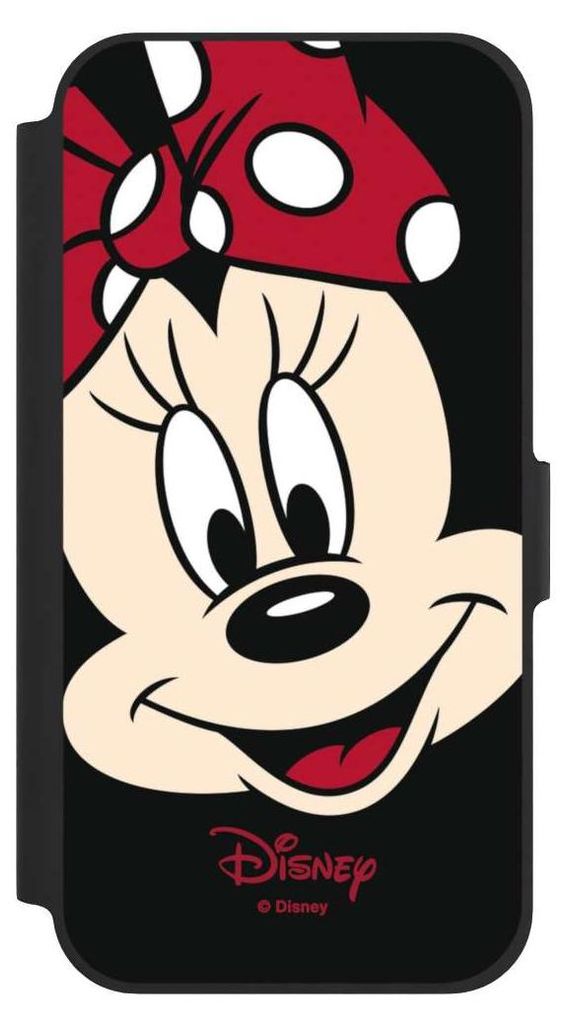 NIVOCASE Klapphülle für Apple iPhone 12 Handyhülle aus Kunst Leder NIVOflip schwarz Disney Minnie Mouse Offizielles Lizenzprodukt