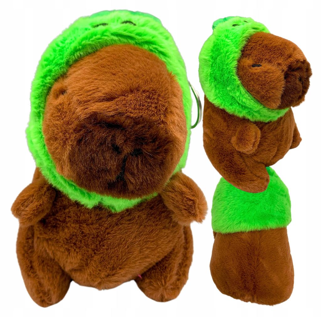 Plüschtier Kapibara Plüsch Capybara Kapuzenfrosch Schlüsselanhänger 12 cm