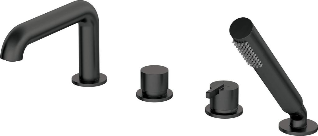 4-hole bathtub mixer with shower set