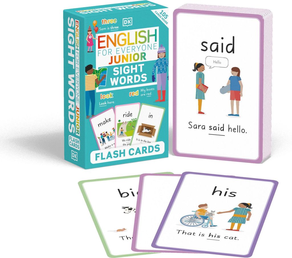 English for Everyone Junior Sight Words Flash Cards Produktbild 