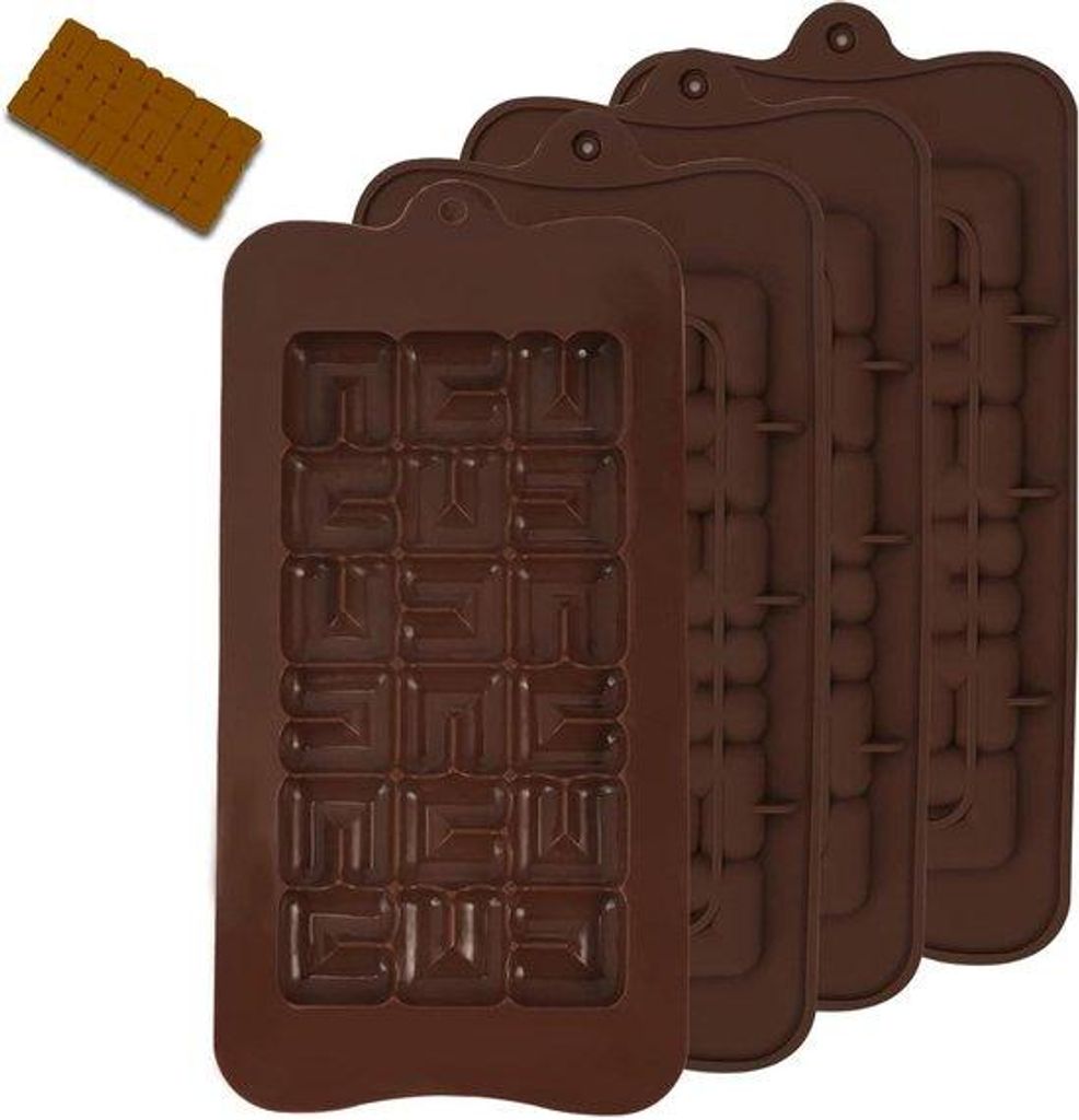 Silikonformen für Schokolade, 4-teilig, Energieriegel