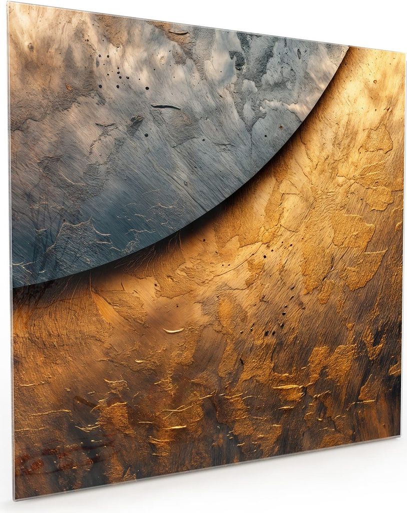 Küchenrückwand Spritzschutz Glas mit Motiv Abstraktes Metall 40 x 40 cm