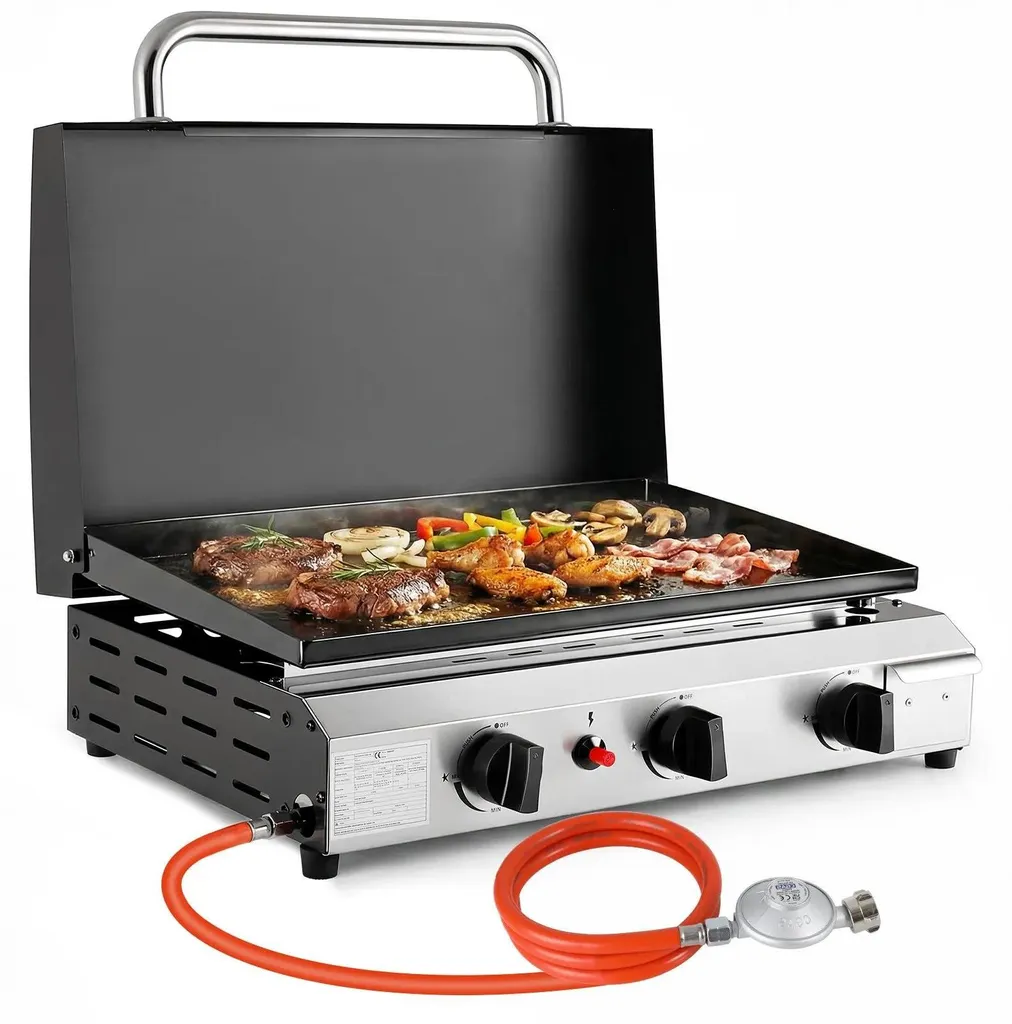 Plaque de cuisson au gaz 3 brûleurs modèle portable Inox série G30
