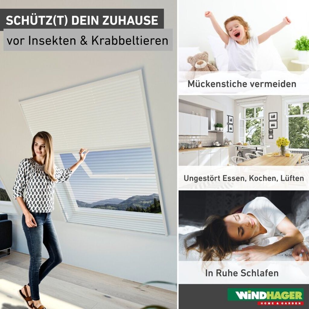 Insektenschutz und Sonnenschutz für Dachfenster