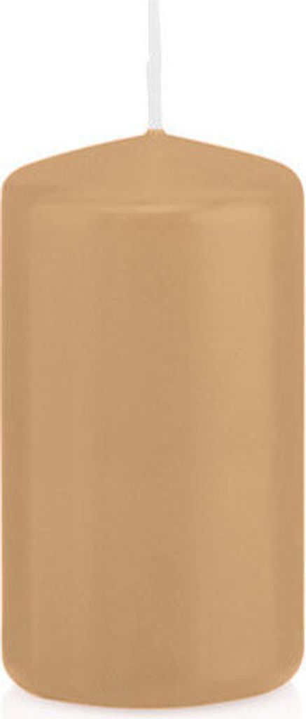 24 Stumpen Kerzen Sand 8 x 3,8 cm (H x D) deutsche Marken Kerzen aus 100% Paraffin Wachs in er RAL Kerzen Qualität