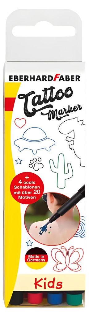 EBERHARD FABER Tattoostifte-Set Kids 4er Kartonetui Produktbild 