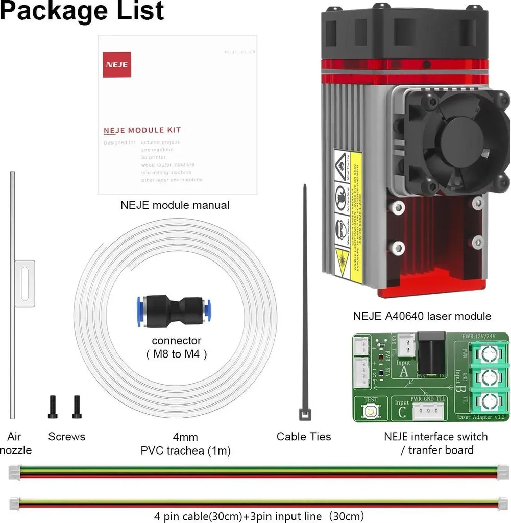 Module de Découpe Laser 12W A40640 pour Projets de Personnalisation DIY