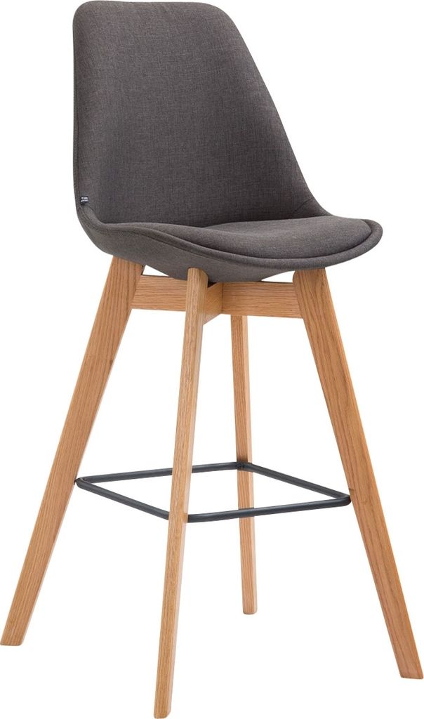 Barhocker HLO-CP40 Stoff Natura dunkelgrau