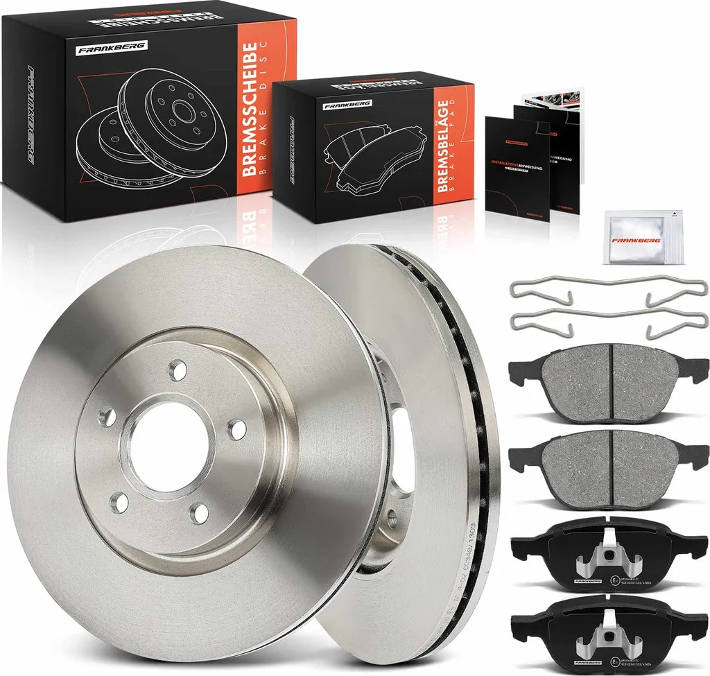 Frankberg 2 disques et 4 plaquettes de frein avant pour Ford Focus III