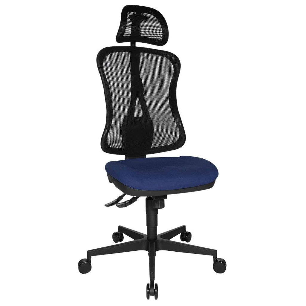 Topstar Bürostuhl Head Point SY, HE200 G26X blau, schwarz, schwarz Stoff