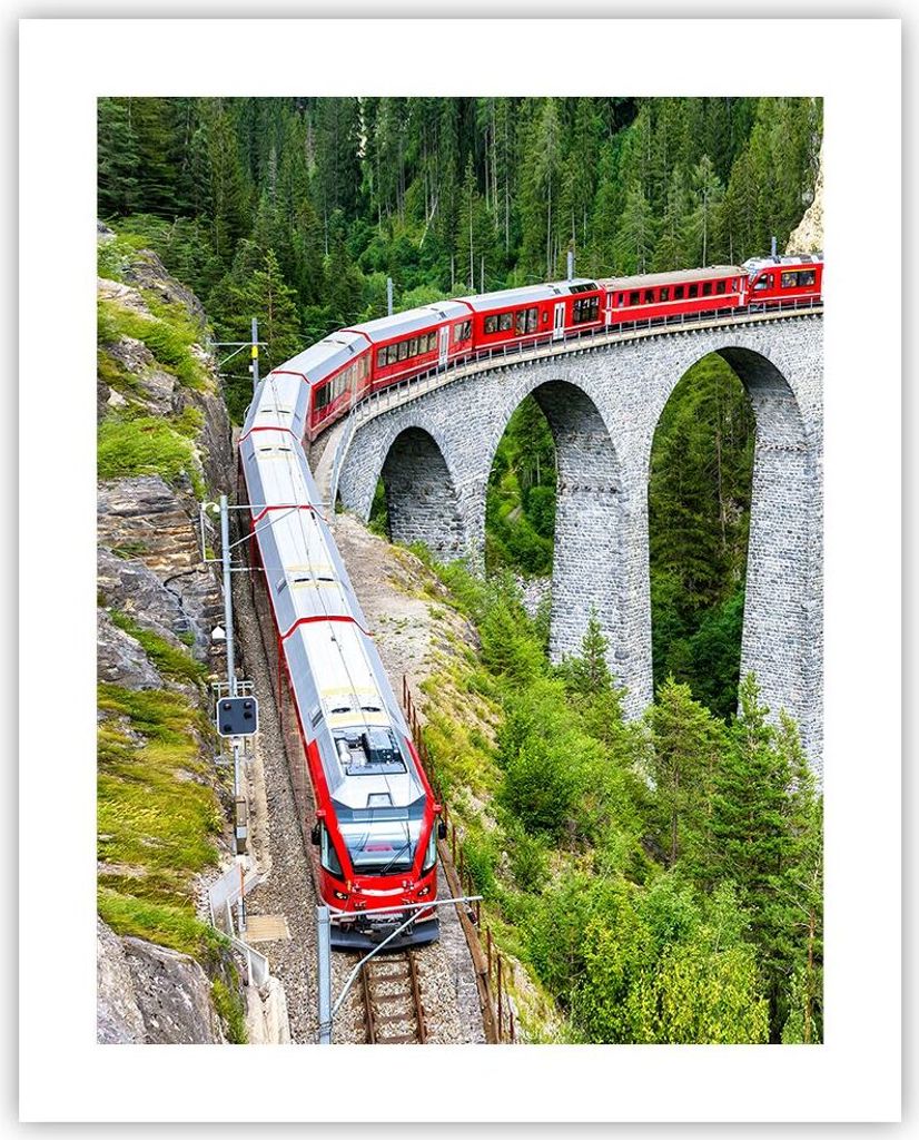 Poster - Poster ohne Rahmen - Viadukt Landwasser Zug - Produktbild 