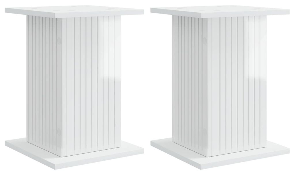 vidaXL Pflanzenständer 2 pcs Hochglanz Weiß 30,5 x 30 x 43 cm