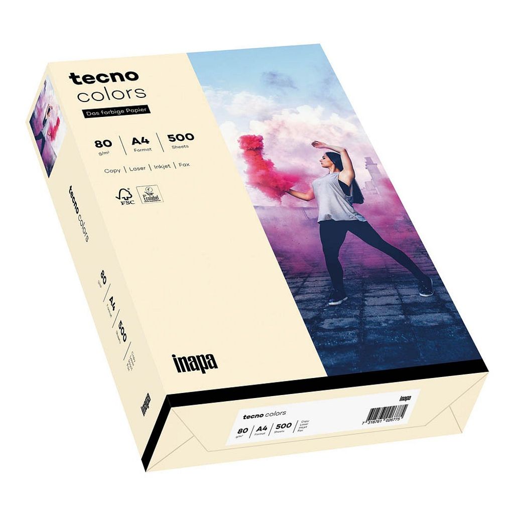 inapa 2100011396 Carta multifunzione tecno® colori - A4, 80 Immagine del prodotto 