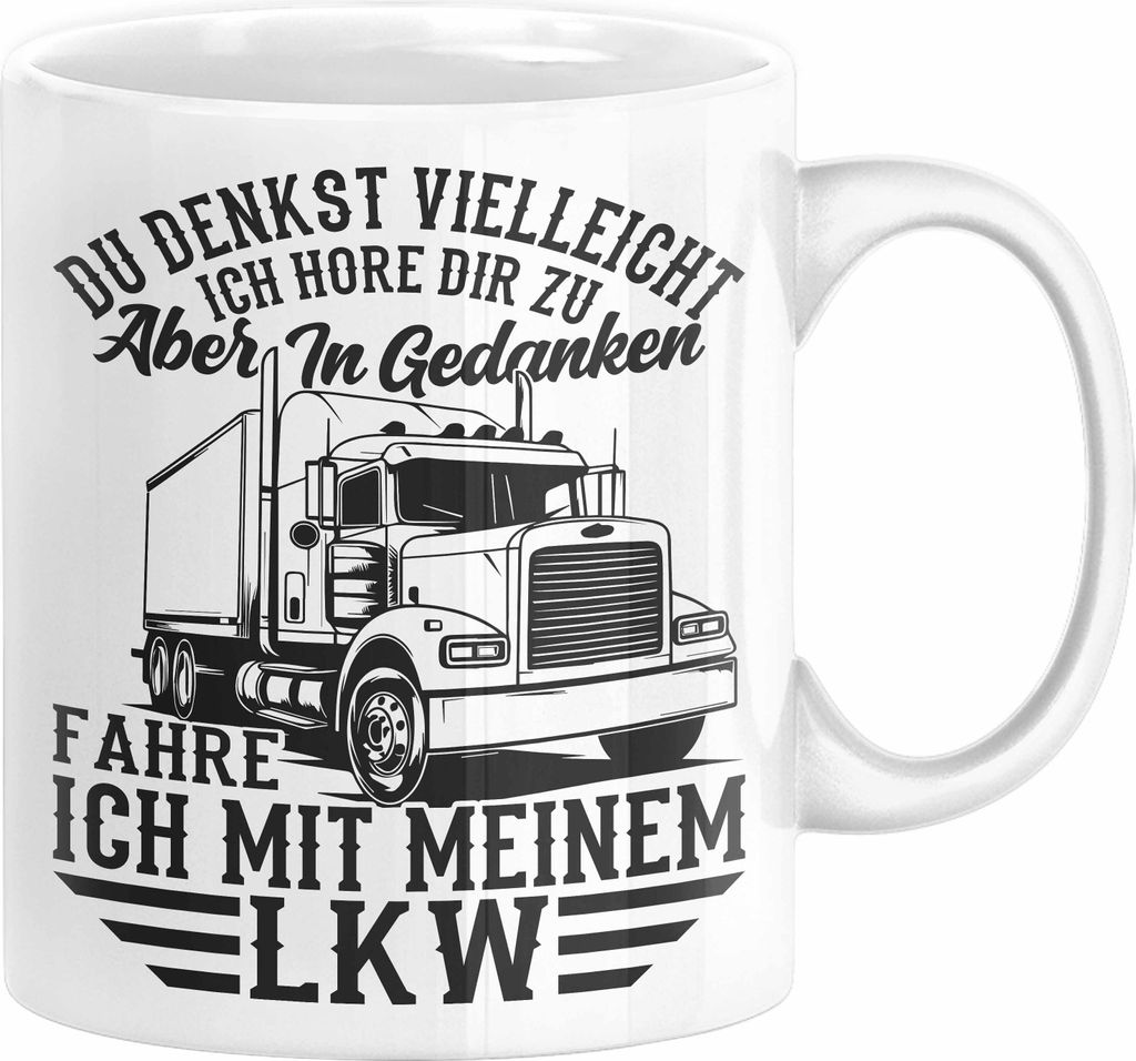 LKW Fahrer Tasse Geschenk Ich Bin LKW Du Denkst Vielleicht Produktbild 