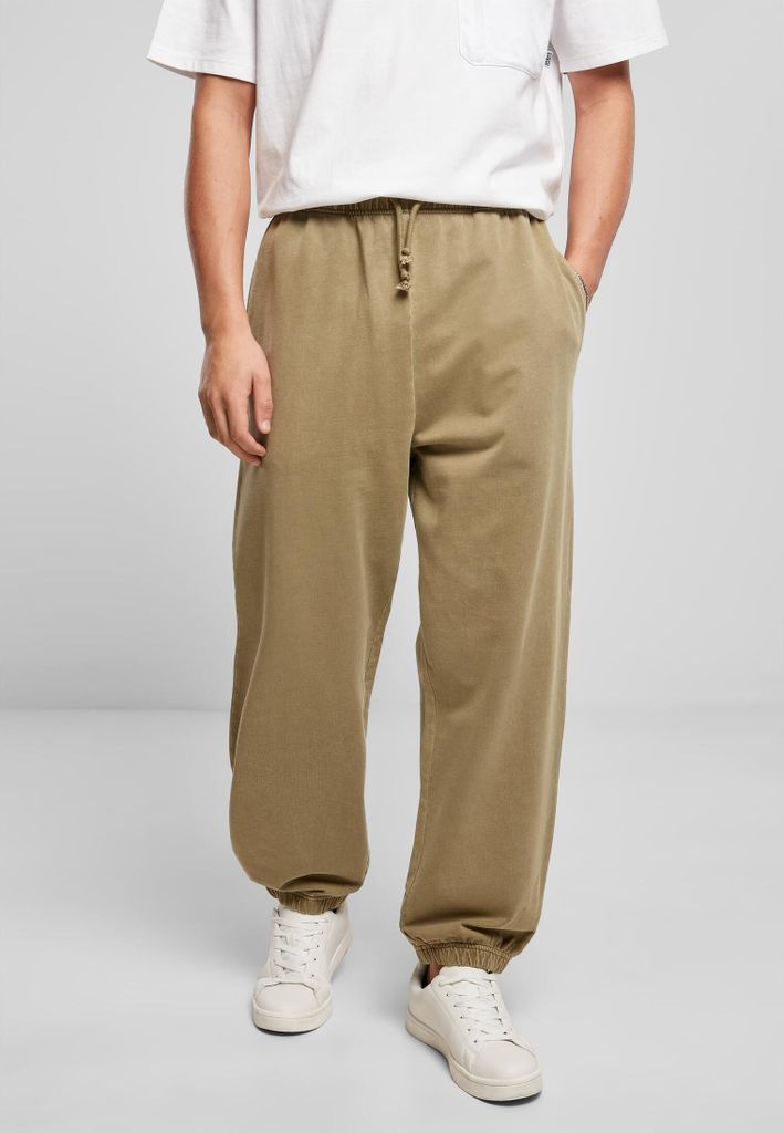 Urban Classics TB4389 | Overdyed Sweatpants Jogginghose Herren - Farbe: Khaki - Größe: S