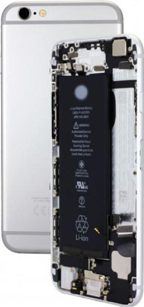 Rückgehäuse inkl. vormontierten Teilen für Apple iPhone 6 Plus silber