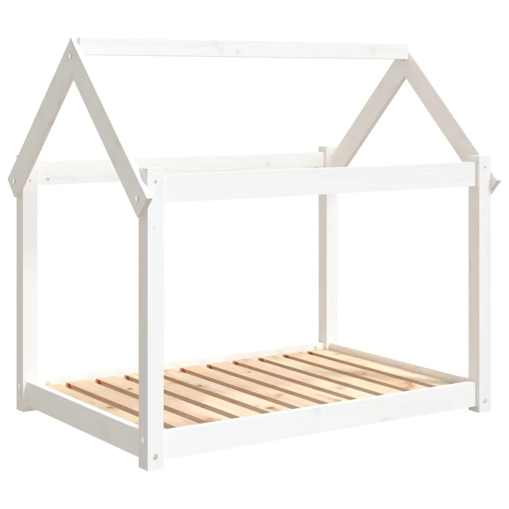 Letto Cani vidaXL 101x70x90 cm Bianco | Design in Legno di Pino Massiccio