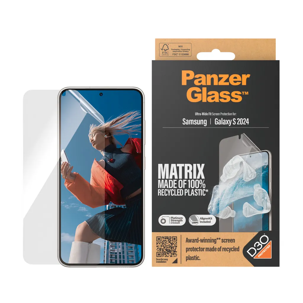 PanzerGlass Matrix Samsung Galaxy con D3O - Protezione Schermo Top