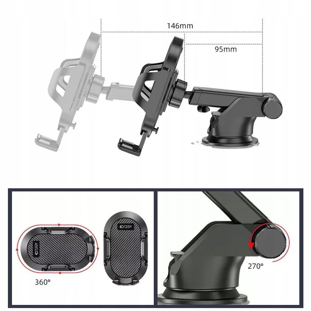 Tech-Protect V1 Supporto Universale Auto per Cruscotto e Vetro - 12