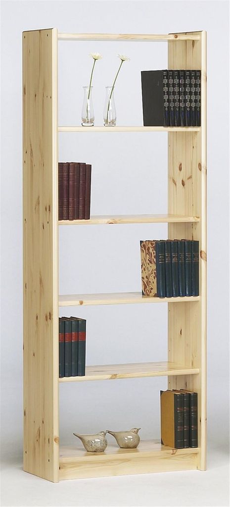 Steens - Axel Bücherregal 4 Böden - Material: Kiefer - Verarbeitung: Natur-Lackiert - H x B x T - 170 x 65 x 30 cm