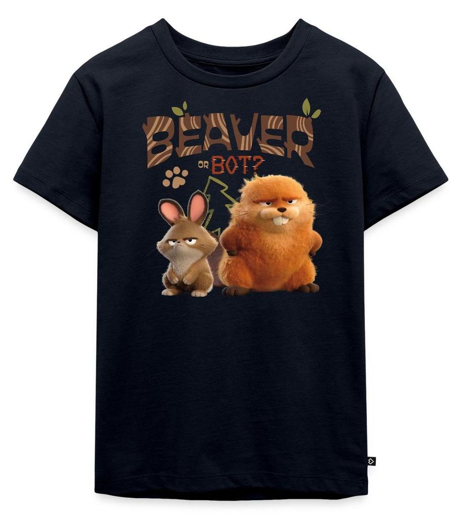 Spreadshirt Hoppers Beaver Or Bot Kinder Premium T-Shirt, 122/128 (6 Jahre), Navy