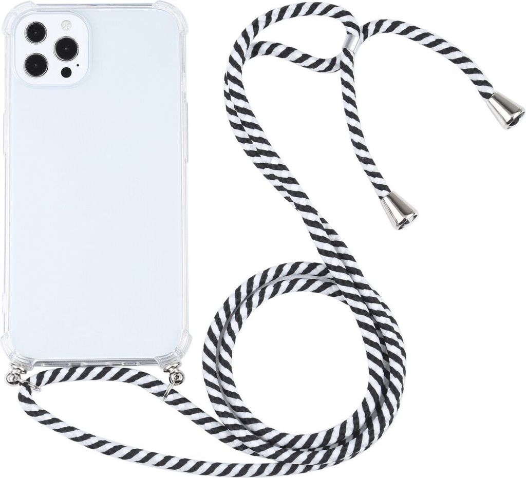 König Design Hülle kompatibel mit Apple iPhone 13 Pro Max Kunststoff Handykette Cover - Case Handyhülle Schwarz