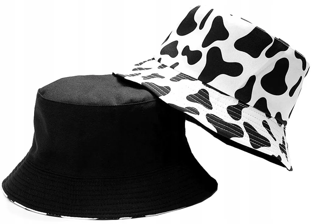Offerta Cappello da Pescatore Double Face - Cotone Bianco Nero - 3