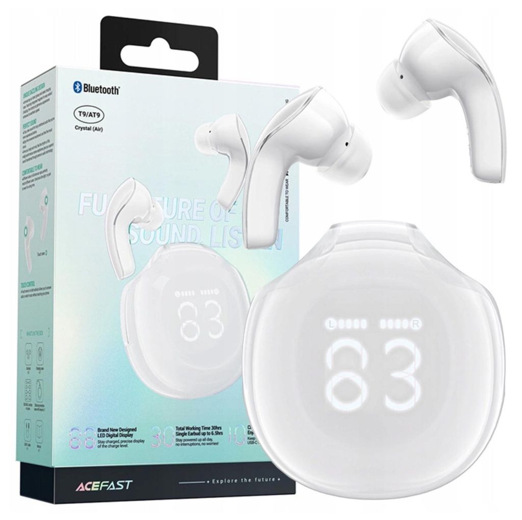 Bezdrôtové slúchadlá Acefast T9, TWS, Bluetooth 5.3, IPX4, Obrázok produktu 