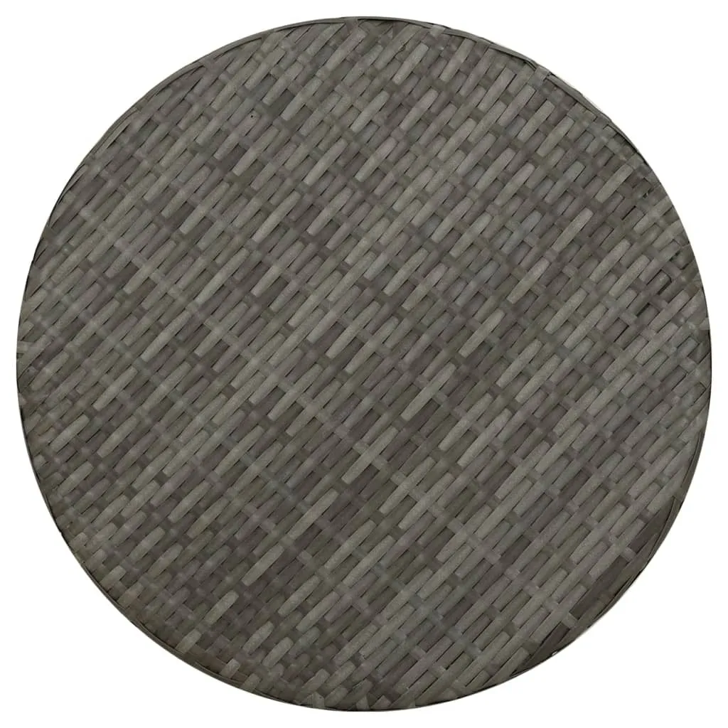 Table d'appoint Gris anthracite en Poly rotin 45 cm résistant aux UV - 5