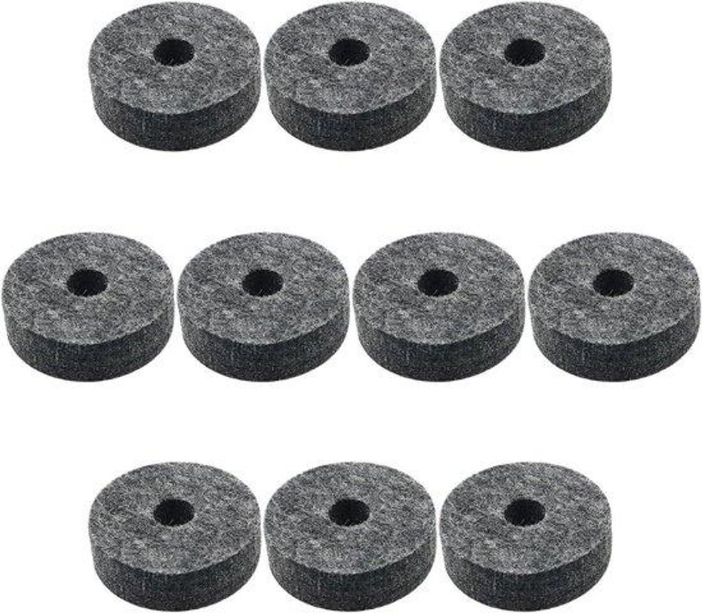 Bekken Vilt Pad - Beschermen Set - Geluidsdämpfung - Effektiv - 40 mm Durchmesser - Grau